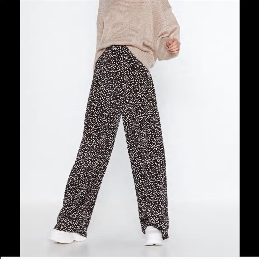 Nasty gal wide leg polka dot pants